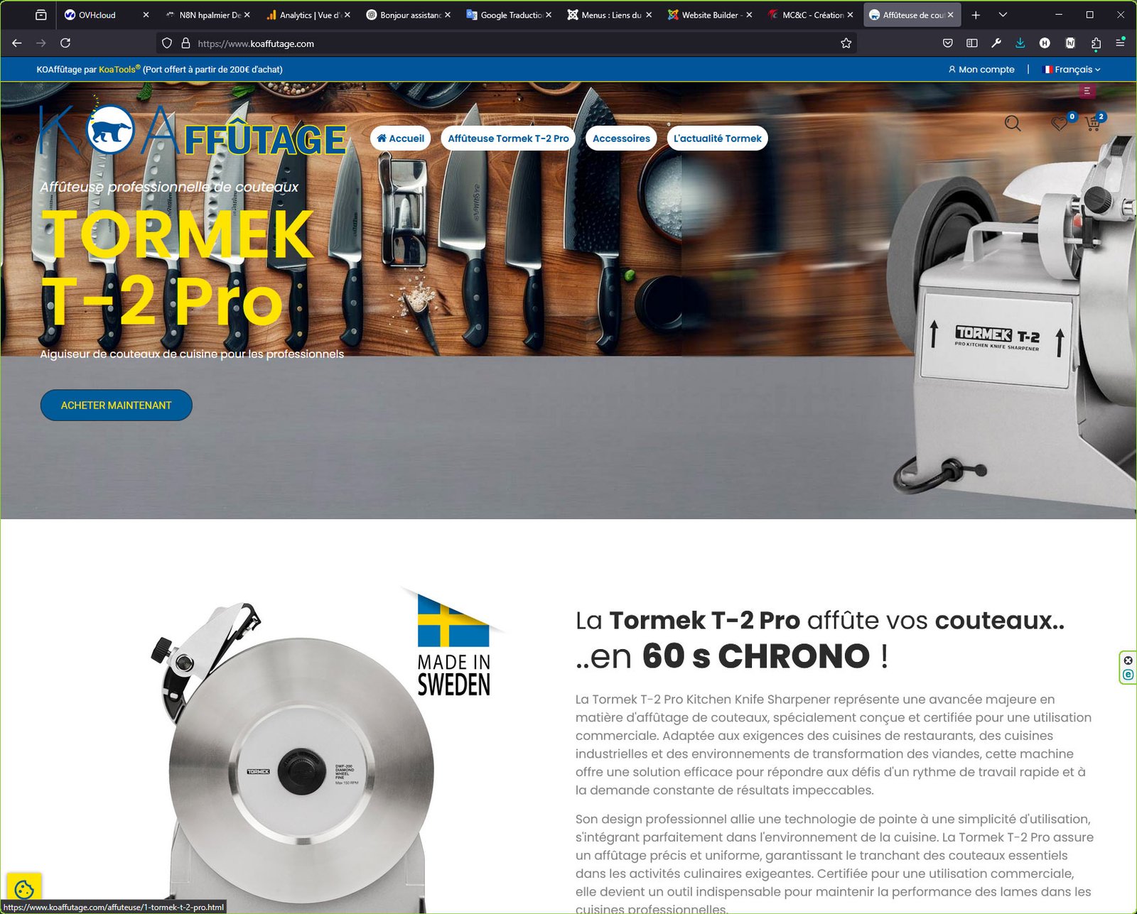 Création site Prestashop - Expert en développement de boutique en ligne Quai des Oliviers réalisée sous Prestashop