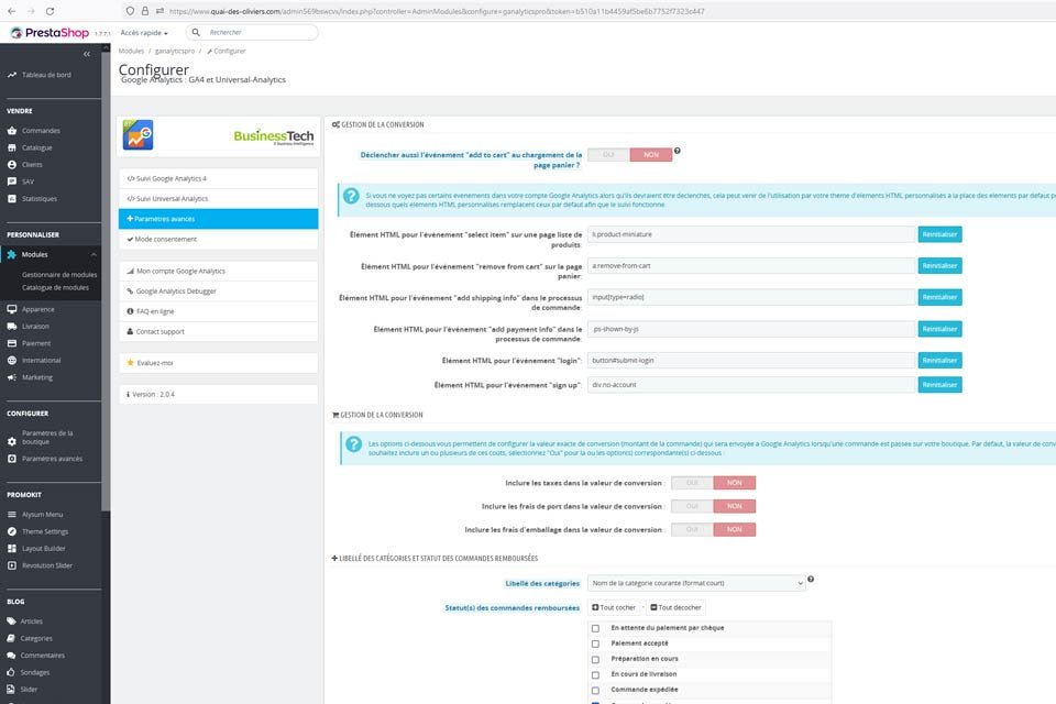 Maintenance de boutique PrestaShop et mise à jour des modules PrestaShop 1.6.X vers 1.7.X