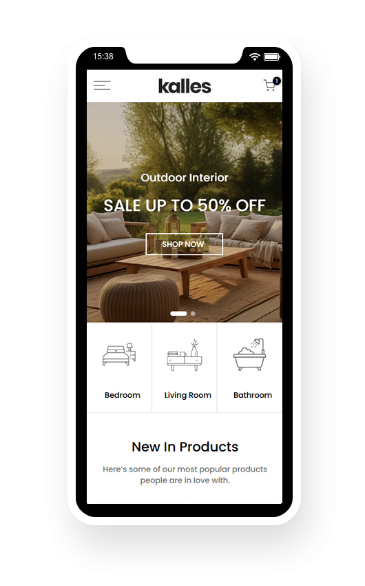Shopify avec template sur-mesure responsive design pour mobile