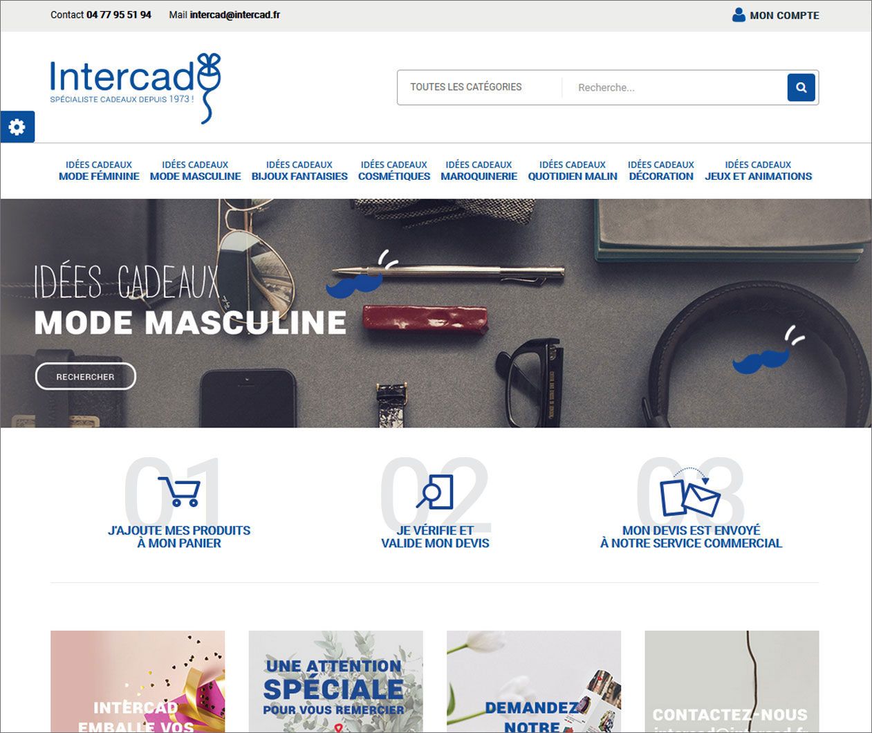 Création de site internet avec un espace e-commerce