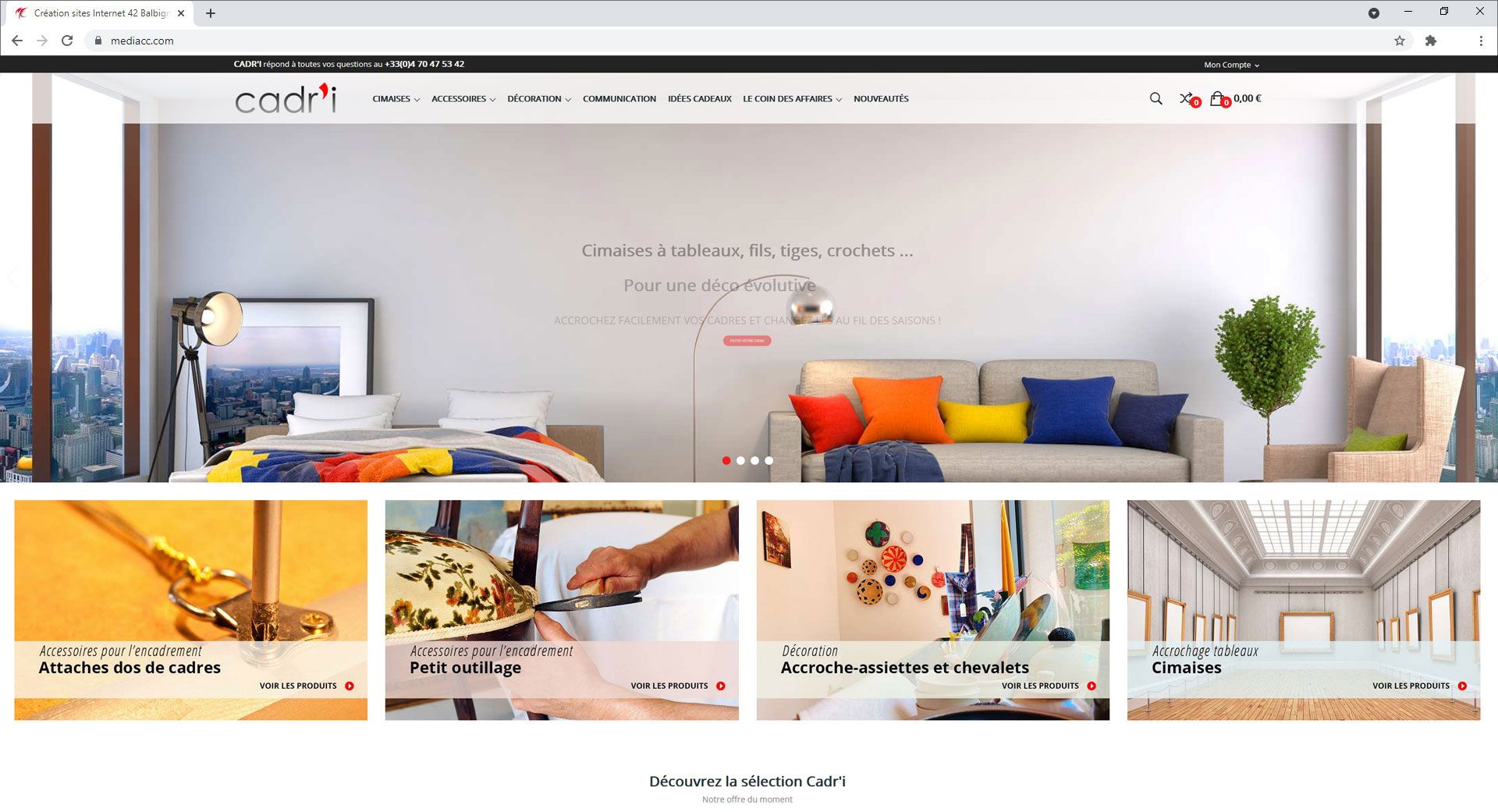 Exemple de boutique e-commerce sous Prestashop N°2