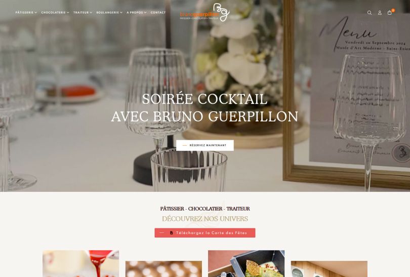 Création d'un site WooCommerce pour le Patissier Chocolatier Traiteur Bruno Guerpillon