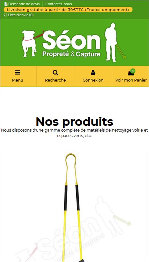 Création de site internet avec une boutique en ligne