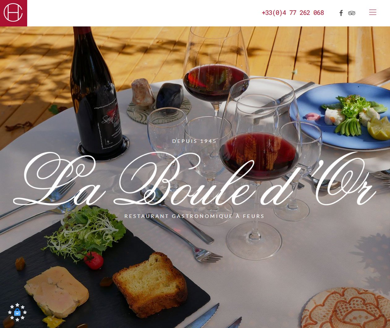 Création de site Joomla restaurant la Boule d'Or - Restaurant gastronomique dans la Loire 42