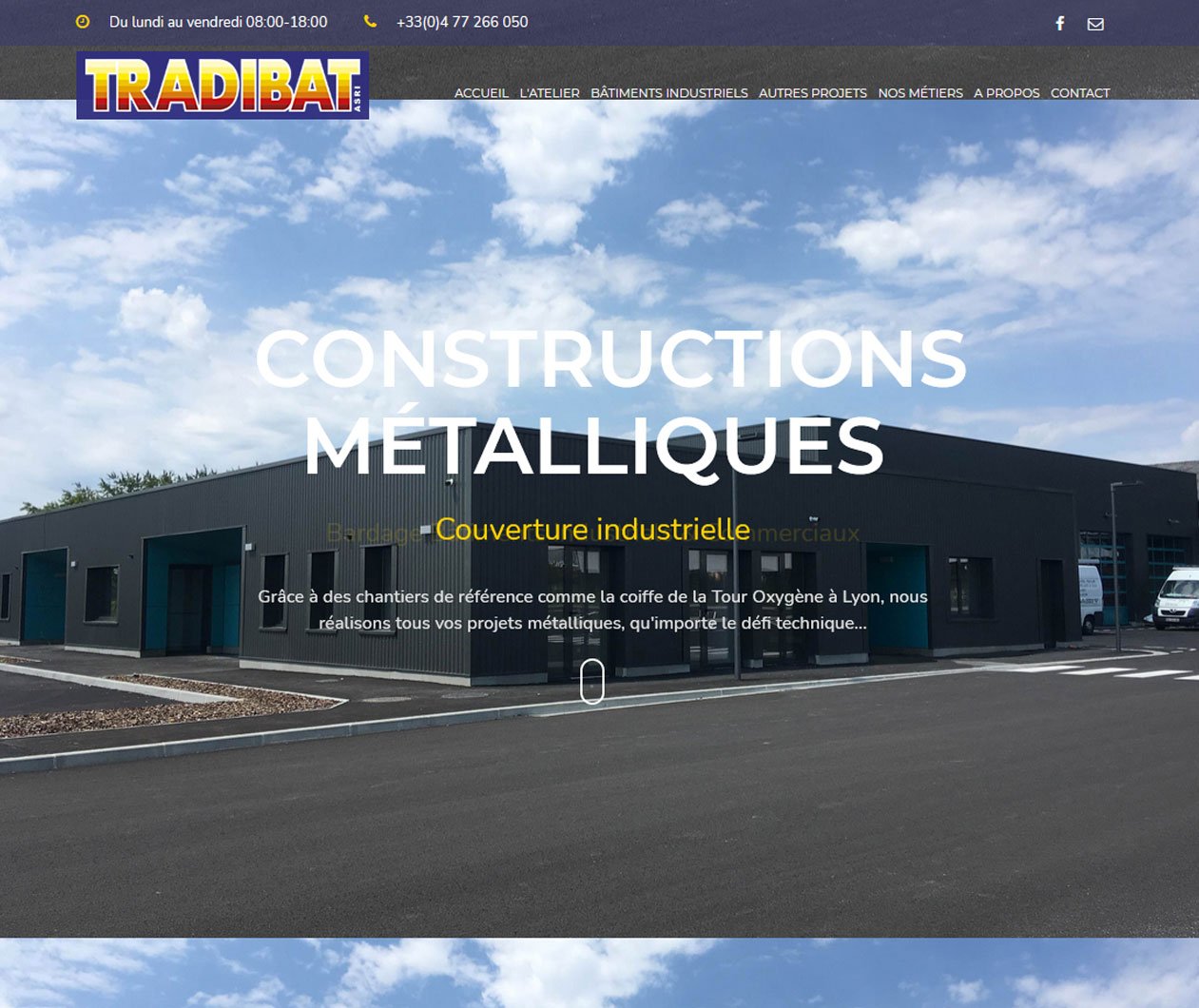 Création de site Joomla pour Tradibat Groupe ASRI - Charpente métallique