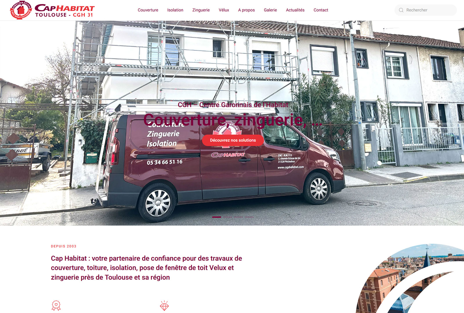 Création site WordPress pour CapHabitat Toulouse