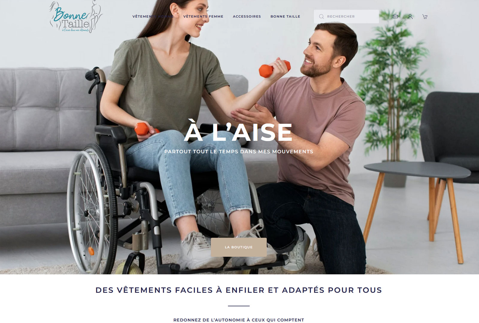 Création site WordPress pour La Bonne Taille