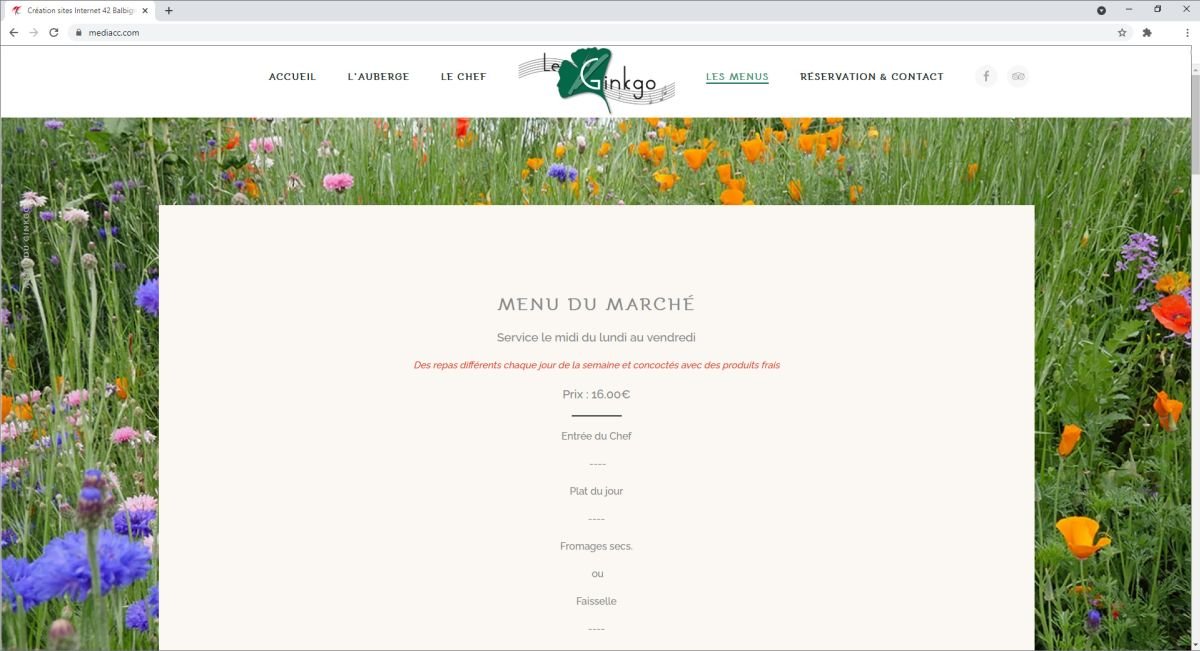 Auberge Création de site internet pour auberge dans la Loire