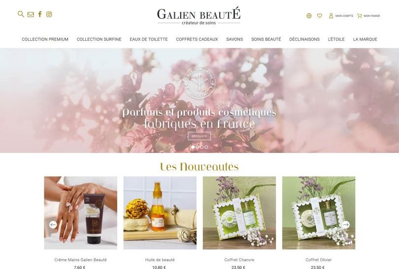 Création d'un site Prestashop 8.0..X pour le Créateur de Soins - Galien Beauté