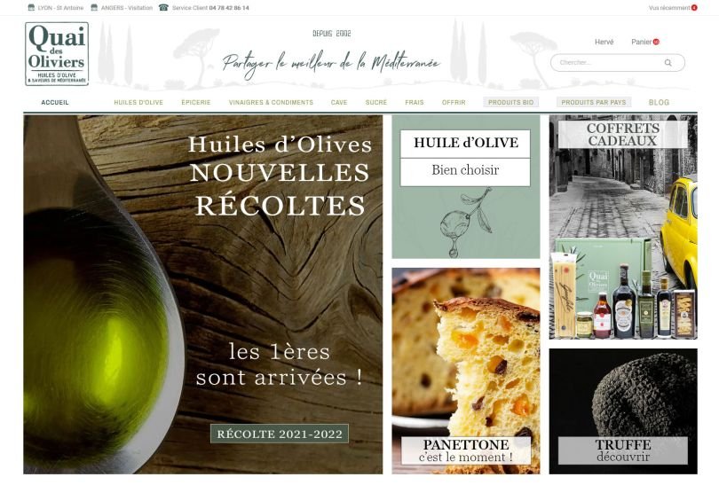 Création d'un site Prestashop 1.7.X pour le spécialiste des huiles d'olives Quai des Oliviers