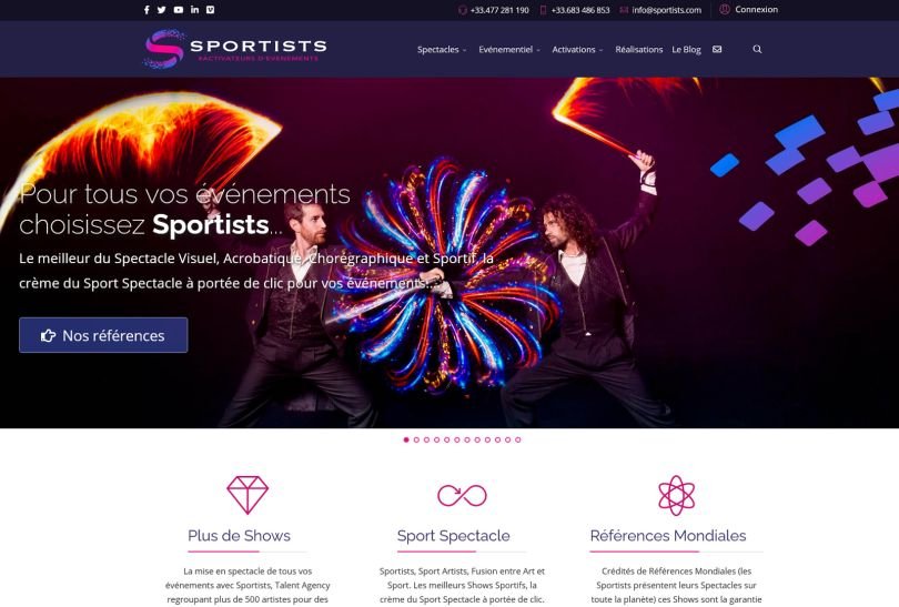 Création d'un site pour organisateur d'événements sportifs de renommée internationale